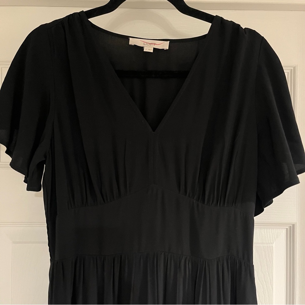 LOFT Black Long Sleeve Dress